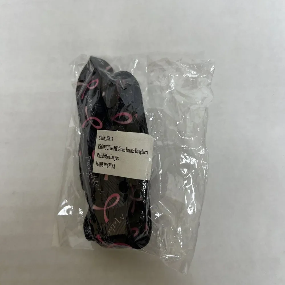 Breast Cancer Awareness Lanyard Pink Ribbon Detachable Sisters Friends‎ Daughter